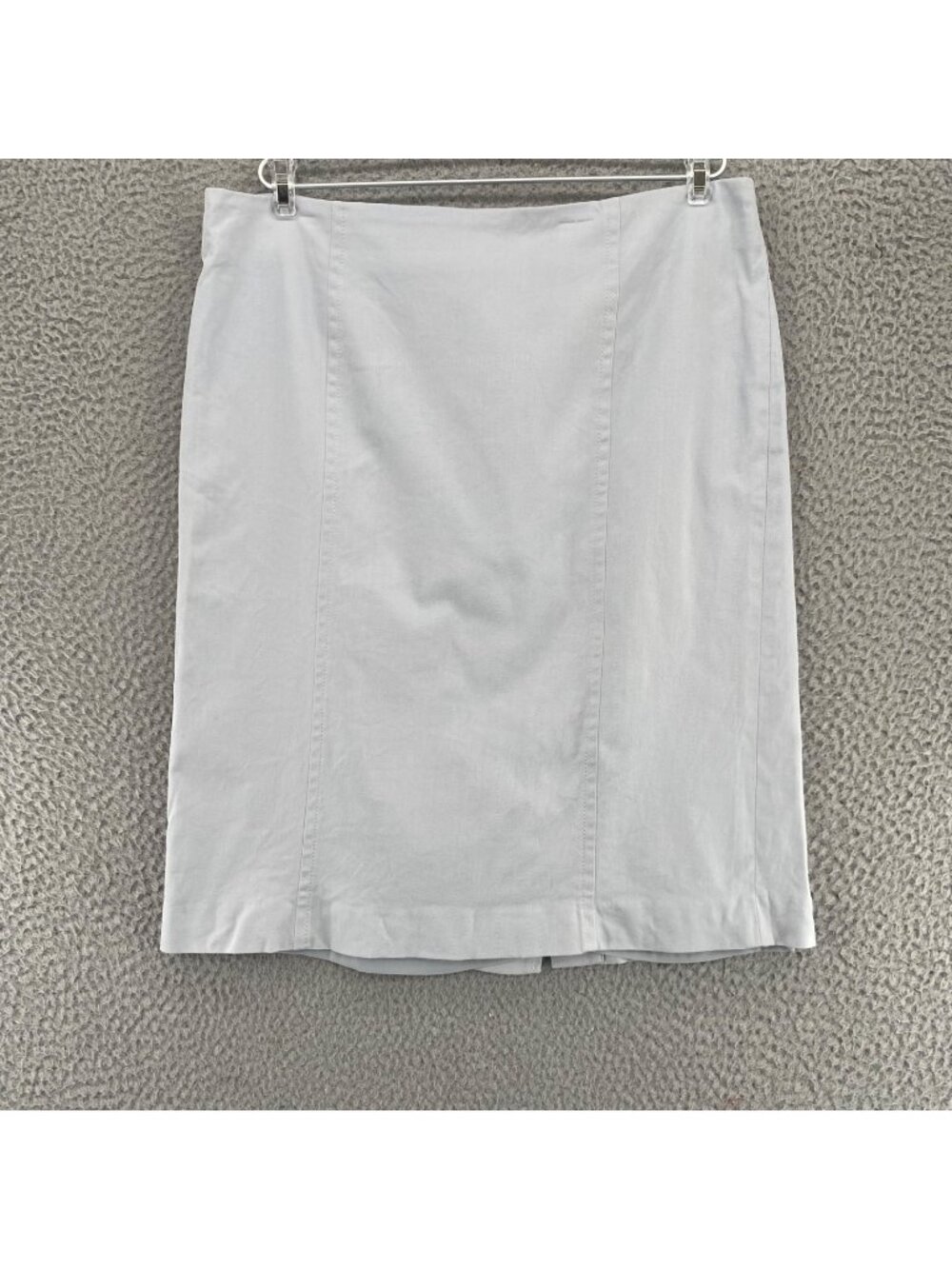 Talbots Skirt Womens 10 Gray Above Knee Straight Pencil Knit Stretch Everyday